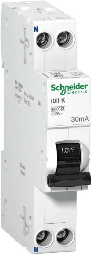 Автомат дифференциального тока АВДТ Schneider Electric Acti9 iDif K 1п 25А 30мА 6,0кА C тип AC фото Автомат дифференциального тока АВДТ Schneider Electric Acti9 iDif K 1п 25А 30мА 6,0кА C тип AC картинка